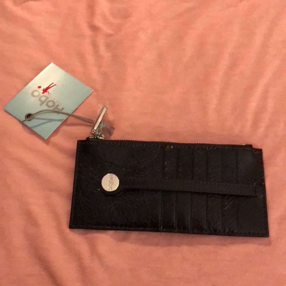 Black HOBO credit card wallet.